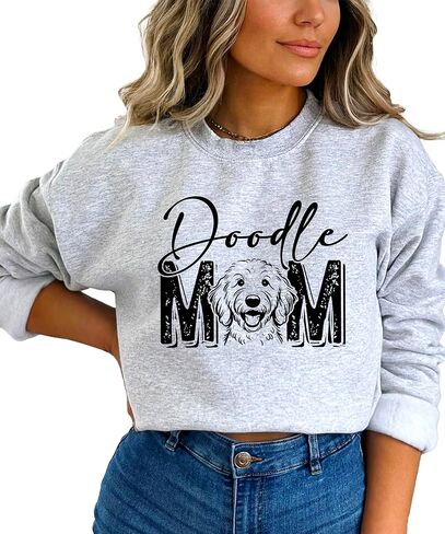سويت شيرت Olive Loves Apple Doodle Mom للنساء، سترة عصرية لطيفة لمالك Goldendoodle in Saudi Arabia