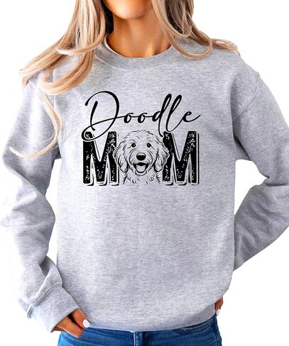 سويت شيرت Olive Loves Apple Doodle Mom للنساء، سترة عصرية لطيفة لمالك Goldendoodle in Saudi Arabia