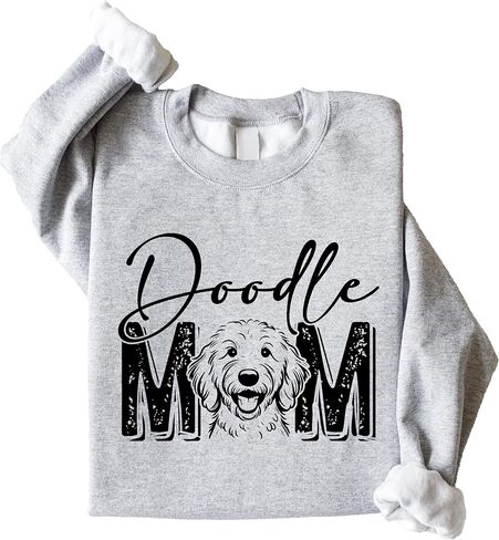 سويت شيرت Olive Loves Apple Doodle Mom للنساء، سترة عصرية لطيفة لمالك Goldendoodle in Saudi Arabia