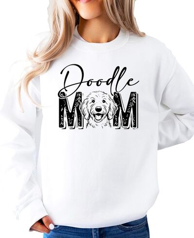 سويت شيرت Olive Loves Apple Doodle Mom للنساء، سترة عصرية لطيفة لمالك Goldendoodle in Saudi Arabia