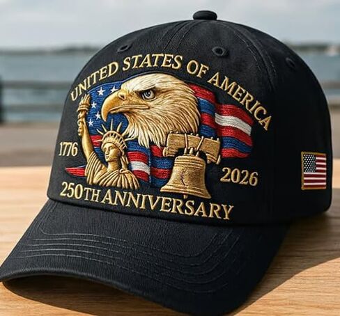 United States 250th Anniversary Baseball Hat, Adjustable Patriotic USA Baseball Cap for Men Women in Saudi Arabia
