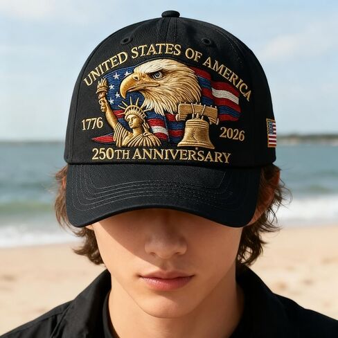 United States 250th Anniversary Baseball Hat, Adjustable Patriotic USA Baseball Cap for Men Women in Saudi Arabia