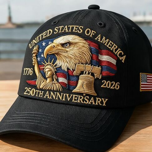 United States 250th Anniversary Baseball Hat, Adjustable Patriotic USA Baseball Cap for Men Women in Saudi Arabia