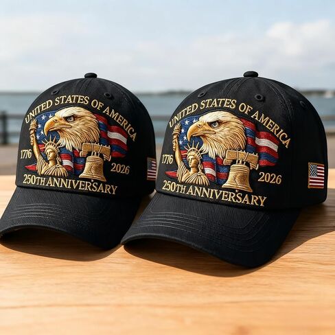 United States 250th Anniversary Baseball Hat, Adjustable Patriotic USA Baseball Cap for Men Women in Saudi Arabia