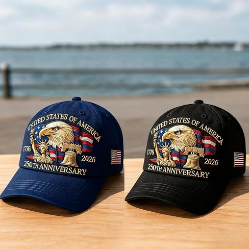 United States 250th Anniversary Baseball Hat, Adjustable Patriotic USA Baseball Cap for Men Women in Saudi Arabia
