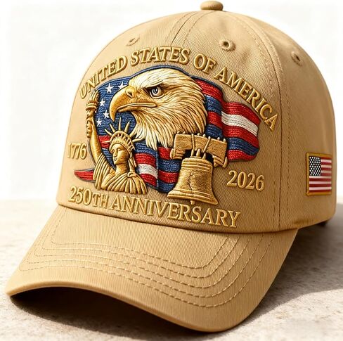 United States 250th Anniversary Baseball Hat, Adjustable Patriotic USA Baseball Cap for Men Women in Saudi Arabia