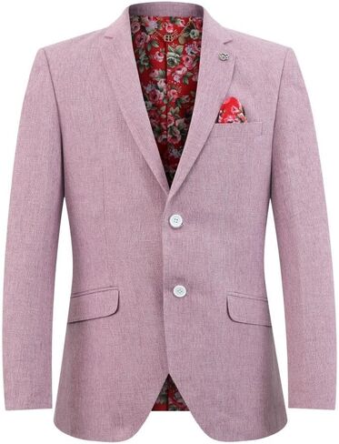 Elie Balleh Men's Solid Blazer and Sports Coat, Premium Stylish & Comfortable with Natural Stretch, Baby Blue X-Large in Saudi Arabia