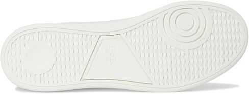 POLO RALPH LAUREN Men's Heritage Court II Nappa Leather Sneakers Off-White/Navy/Wine 8 Medium in Saudi Arabia