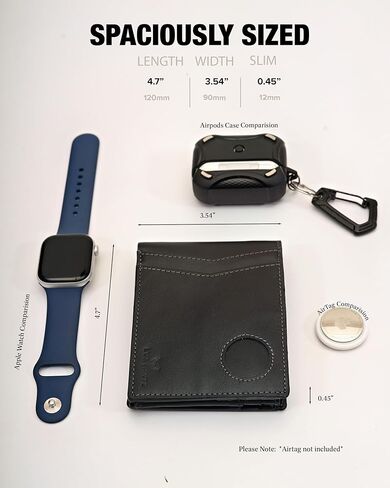 محفظة Airtag الجلدية أو الرجالية - محفظة RFID تحجب علامة Apple - محفظة جلدية محببة علوية - تحمل عملة عالمية - تحمل أكثر من 15 بطاقة، 2 نافذة لبطاقة الهوية، 2 أكمام فاتورة - السفر الدولي يجب أن يكون لديك in Saudi Arabia