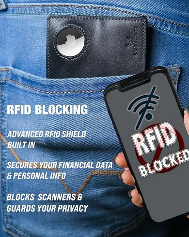 محفظة Airtag الجلدية أو الرجالية - محفظة RFID تحجب علامة Apple - محفظة جلدية محببة علوية - تحمل عملة عالمية - تحمل أكثر من 15 بطاقة، 2 نافذة لبطاقة الهوية، 2 أكمام فاتورة - السفر الدولي يجب أن يكون لديك in Saudi Arabia