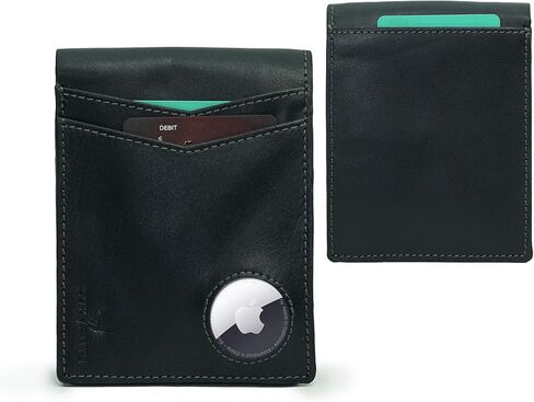 محفظة Airtag الجلدية أو الرجالية - محفظة RFID تحجب علامة Apple - محفظة جلدية محببة علوية - تحمل عملة عالمية - تحمل أكثر من 15 بطاقة، 2 نافذة لبطاقة الهوية، 2 أكمام فاتورة - السفر الدولي يجب أن يكون لديك in Saudi Arabia