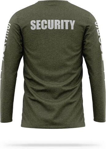 Security Cotton Blend Reflective Long Sleeve - USA Patriotic Durable Shirt - Ultra Soft Comfort. in Saudi Arabia