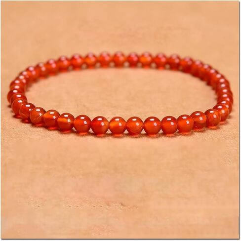 1Pcs Healing Bracelet for Women 6mm Bracelets Handmade Gemstone Stretch Elastic Support, Red in Saudi Arabia