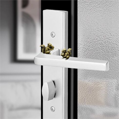 3PCS Small Squirrel Hinge Heads Decorative Topper Brass Sparrows Animal Magnetic Door Hinge Head Home Decoration in Saudi Arabia