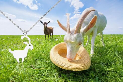 WUSUANED Funny Goat Necklace Animal Jewelry Goat Lover Gift Wildlife Fan Gift in Saudi Arabia