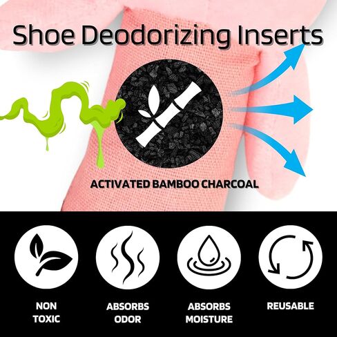 Shoe Deodorizing Bamboo Charcoal Inserts for sizes toddler to adult. in Saudi Arabia