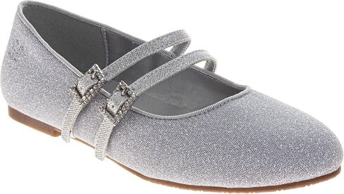 Josmo Girls Sparkly Mary Jane Flats Glitter Dress Sandals with Adjustable Buckle for Little Kid to Big Kid in Saudi Arabia