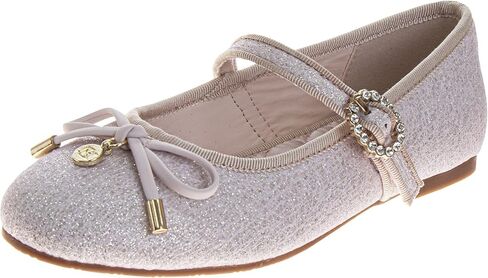 Josmo Girls Sparkly Mary Jane Flats Glitter Dress Sandals with Adjustable Buckle for Little Kid to Big Kid in Saudi Arabia