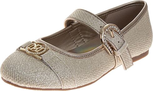 Josmo Girls Sparkly Mary Jane Flats Glitter Dress Sandals with Adjustable Buckle for Little Kid to Big Kid in Saudi Arabia