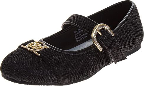 Josmo Girls Sparkly Mary Jane Flats Glitter Dress Sandals with Adjustable Buckle for Little Kid to Big Kid in Saudi Arabia