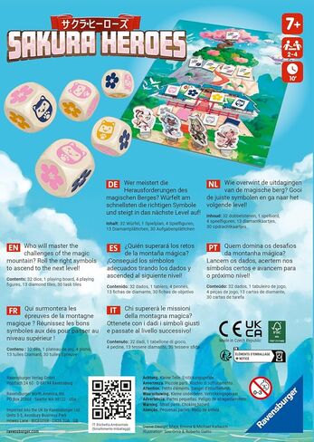 Ravensburger Sakura Heroes - لعبة نرد سريعة الوتيرة لمحبي الرسوم المتحركة من عمر 7 سنوات فما فوق in Saudi Arabia