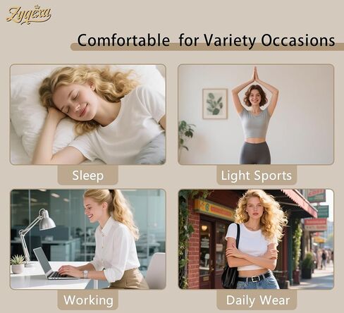3 Pieces Wireless Seamless Bras for Women - Padded Sport Bras Comfortable Bralettes Soft Sleep Adjustable in Saudi Arabia