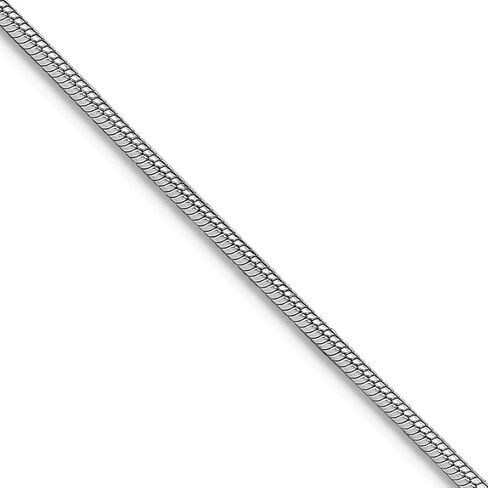 JewelryWeb 925 Sterling Silver Rhodium Plated 1.2mm Snake Chain Necklace Chain-Necklace for Women and Men in Saudi Arabia