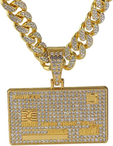 GuoShuang Women’s Iced Out “Gott" Flame Pendant Cuban Link Chain, 18" Miami Cuban Chain Hip Hop Fashion Necklace in Saudi Arabia