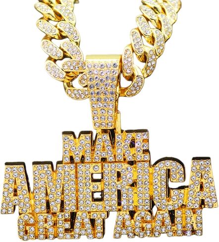 GuoShuang Women’s Iced Out “Gott" Flame Pendant Cuban Link Chain, 18" Miami Cuban Chain Hip Hop Fashion Necklace in Saudi Arabia