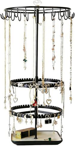 Multi-layer Jewelry Organizer Chic Box Metal Jewelry for Ladies Stylish Storage in Saudi Arabia
