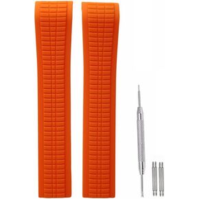 Silicone Rubber Watch Band Strap Replacement for Patek Aquanaut Philippe - 21mm Watch Band Compatible with PP 5164A 5167A