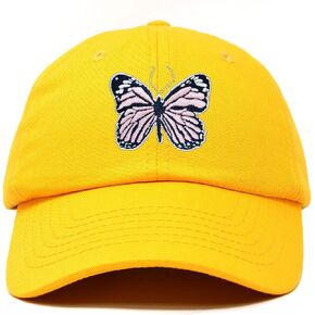 DALIX Pink Butterfly Hat Cute Womens Gift Embroidered Girls Cap