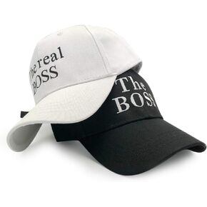 Matching Couple Snapbacks Hats for Him and Her The BOSS & The Real BOSS Hip Hop Caps Embroidered Adjustable