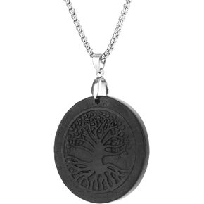 Shungite Necklace Tree of Life Shungite Stone Pendant