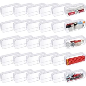 Supkiir 30 Pcs Clear Makeup Color Pouch with Zipper Travel Toiletries Bag Multifunctional Bag for Home Office Travel Storage in Kuwait
