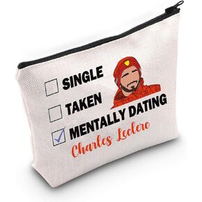 PWHAOO Charles L Inspired Gift Mentally Dating Charles L Makeup Bag Charles L Fan Cosmetic Bag Charles L Merch (Dating Charles M)