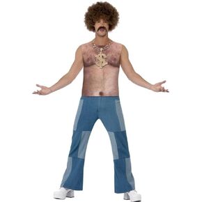 Smiffy's Men's Realistic 70's Hairy Chest