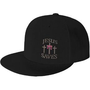 Snapback Hats for Men Women Flat Bill Brim Christian Jesus Cross Hat Adjustable Hip Hop Rap Plain Baseball Cap