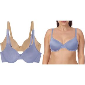 Jones New York Women's Everyday Wired T-Shirt Bra with Adjustable Straps 2-Pack Multipack