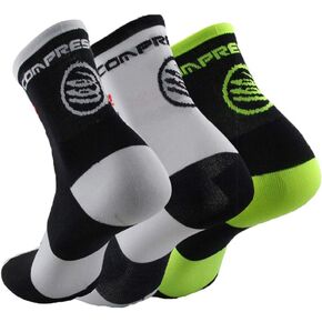 Unisex Breathable Sport Socks Men's Cycling and Running Compression Socks Sizes 6-11