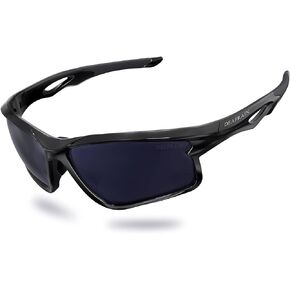 Polarized Sports Sunglasses for Men Women Cycling Running Driving Fishing TR90 Unbreakable Frame UV Protection