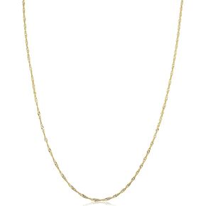 Kooljewelry 14k Yellow Gold Singapore Chain Pendant Necklace (0.7 mm, 1 mm, 1.4 mm, 1.7 mm)