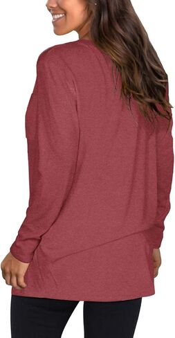 Geifa Womens Long Sleeve Tunic Tops Casual Loose Shirts for Leggings in Kuwait