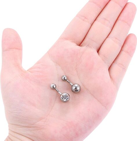 Hoeudjo 14G الصلبة G23 زرع الصف 23 التيتانيوم خارجيا الخيوط البطن خاتم على شكل زر السرة ثقب المجوهرات للنساء الفتيات in Kuwait