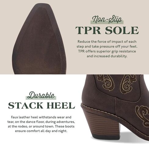 Western Boots for Women - Ankle Style Cowgirl Boots - Arlene - Comfortable Women Cowboy Boots for Women & Teen Girls - Women Cowgirl Boot in Saudi Arabia