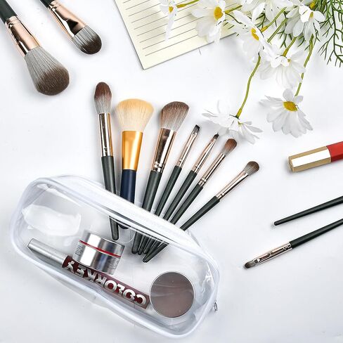 Supkiir 30 Pcs Clear Makeup Color Pouch with Zipper Travel Toiletries Bag Multifunctional Bag for Home Office Travel Storage in Kuwait