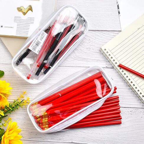 Supkiir 30 Pcs Clear Makeup Color Pouch with Zipper Travel Toiletries Bag Multifunctional Bag for Home Office Travel Storage in Kuwait