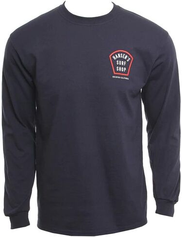 تي شيرت Hansen Surfboards Simple Stylemaster Surfer للرجال Coffin LS، بأكمام قصيرة، تي شيرت قطني برقبة دائرية لركوب الأمواج in Kuwait