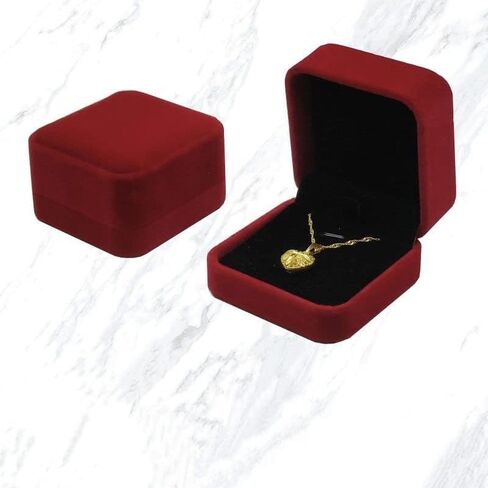 2 Pcs Velvet Necklace Pendant Box Jewelry Gift Boxes Display Box for Chains Removable Insert & Soft Lining - Necklace Case & Organizer for Wedding Christmas Thanksgiving Birthday (pink) in Saudi Arabia