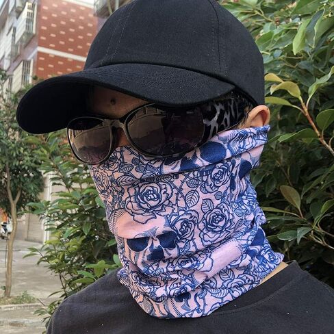 EAZZEA 6pcs Magic Wide Tube Face Mask,Neck Gaiter, Headwear, Sports Scarf, Skeleton Bandana,Camo Bandana, Balaclava, Headband for Women And Men in Saudi Arabia